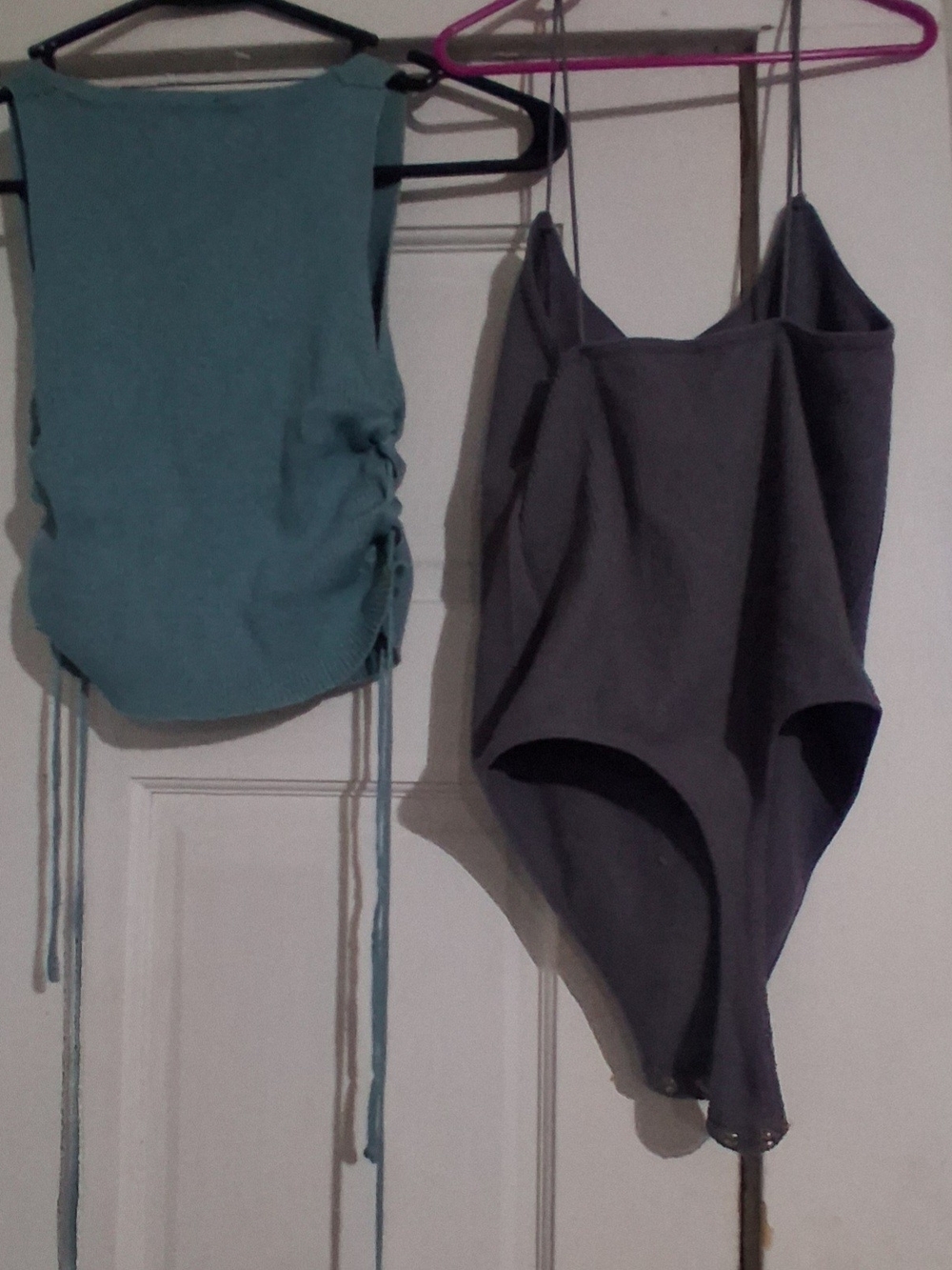 dreamers by debut Ribbed Crop Tops in Blue & Gray Size Small Like New